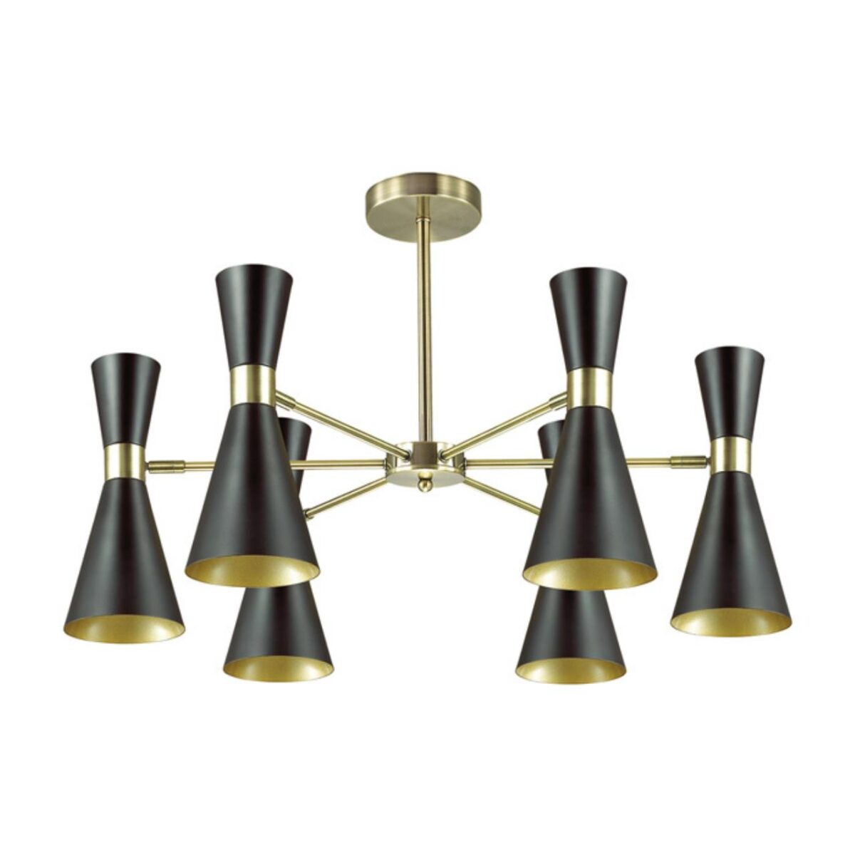31cb004c3accf3127aed29f3d308eb1e 3662/6C MODERNI LN26 214 античная бронза/матовый черный Люстра потолочная E14 6*60W 220V QUINN — изображение 1