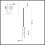 5059/5L PENDANT ODL24 385 черный/дымчатый/металл/стекло Подвес LED 5W 3000K SCROW