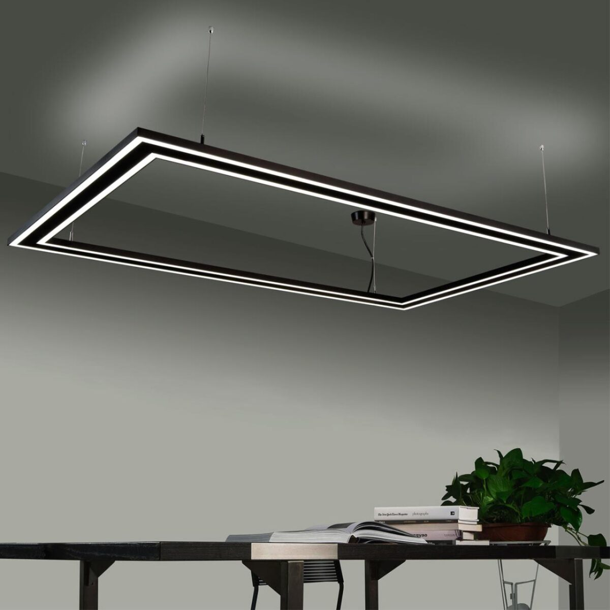 358446 OVER NT20 346 черный Подвесной светильник IP20 LED 40W вниз + 20W вверх 100-277V ITER — изображение 3