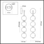 5085/17WL L-VISION ODL25 563 золото/прозрачный/металл/акрил Бра LED 17W 4000K 800Лм JEMSTONE — изображение 2