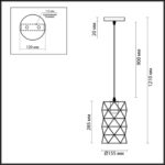 3729/1 SUSPENTIONI LN26 414 черный Подвес E27 1*60W 220V OLAF — изображение 2