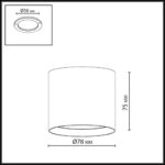 7130/8CL HIGHTECH ODL26 325 Потолочный светильник белый/металл IP20 LED 8W 480Лм 3000K/4000K/6000K 120° 220-240V OBEN — изображение 2