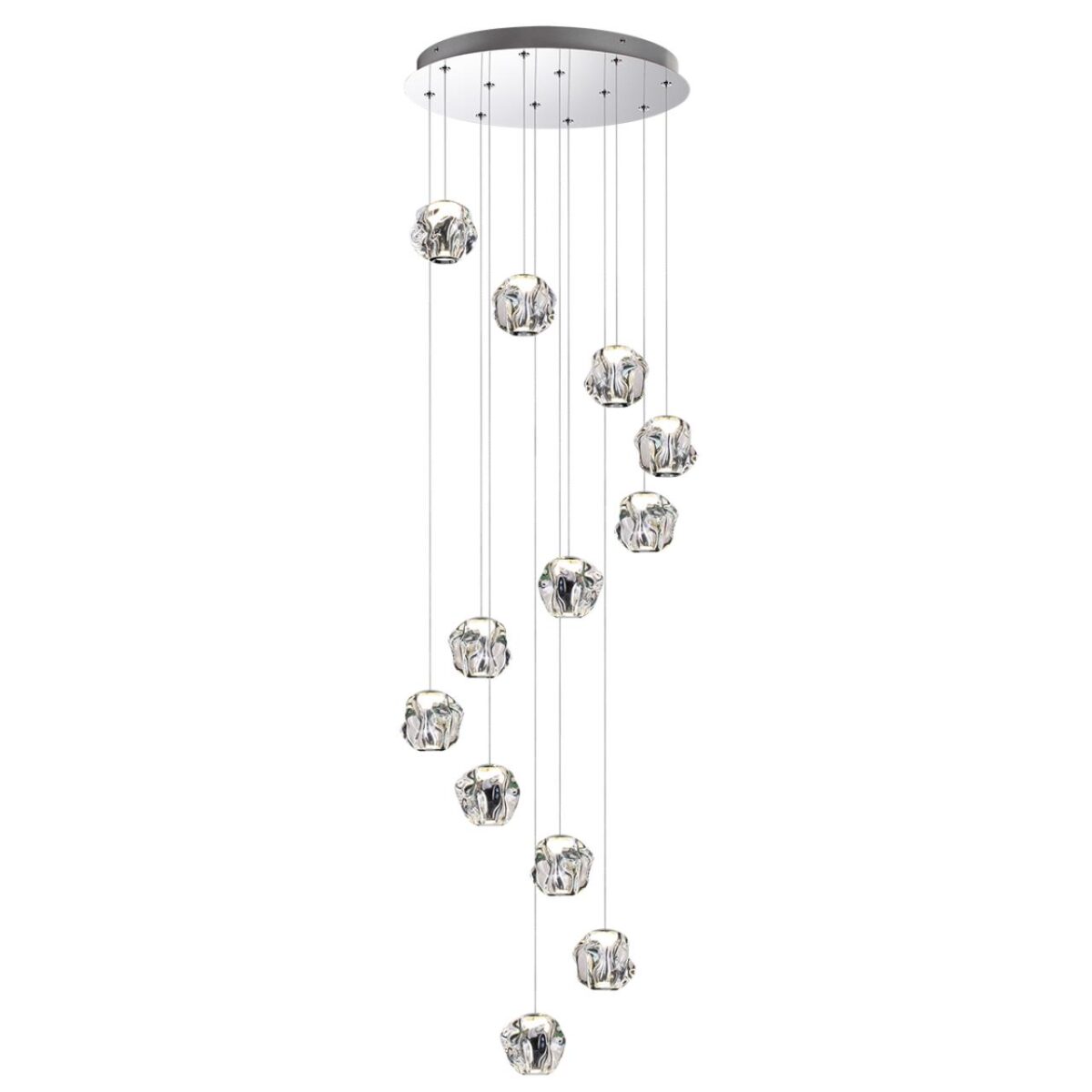 5084/60L L-VISION ODL25 561 хром/прозрачный/металл/акрил Люстра каскадная LED 60W 4000K 3000Лм JEMSTONE — изображение 3