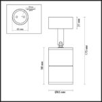 4207/1C HIGHTECH ODL20 327 черный/металл Настенно-потолочный светильник LED GU10 10W IP54 CORSUS