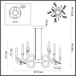 5431/30L L-VISION ODL_EX24 093 золотой(под латунь)/белый градиент/беж./зеленый/ металл/стекло/керамика Люстра LED 30W 4000K LARK — изображение 2