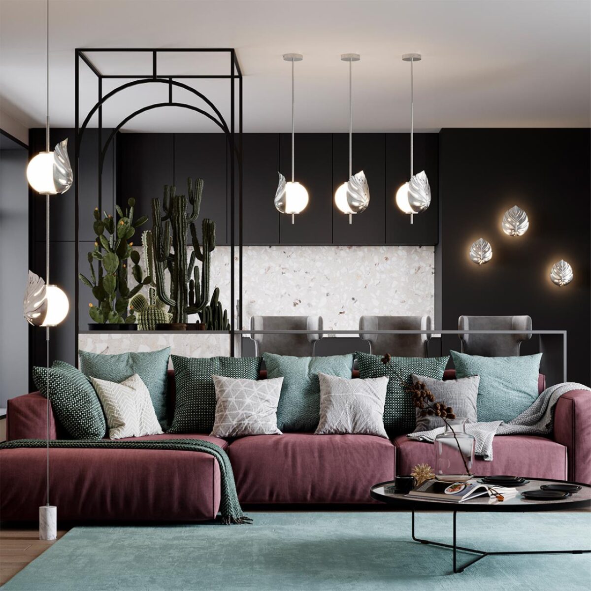 39616b841f5faa08d28693f3a39e2bd6 4865/1WA MODERN ODL_EX22 000 серебристый/белый/стекло Бра G9 2*5W JUNGLE — изображение 1