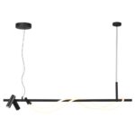 4391/30L HIGHTECH ODL24 301 черный/металл/канат Подвесной св-к с раздельн. вкл IP20 LED 30W 1200Лм 4000K CORDA — изображение 3