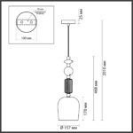 4861/1 CLASSIC ODL_EX21 131 золото/разноцветн./керамика/стекло Подвес E14 1*40W CANDY — изображение 3