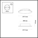 3562/6WL HIGHTECH ODL18 449 серебр.фольг-ние Настен.светильник IP20 LED 3000K 6W 336Лм 220V LUNARIO — изображение 2