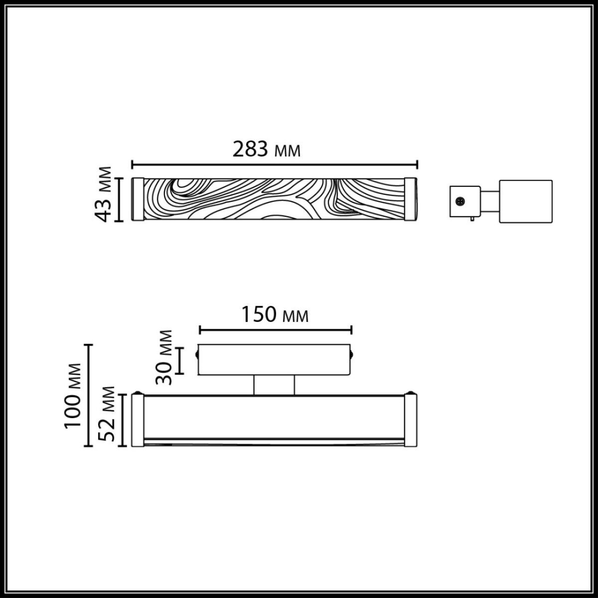 5450/10WL L-VISION ODL_EX26 015 молочный./античная бронза/металл/керамика/акрил Настенный светильник LED 10W 2000К/3000K/4000K RIVIERA — изображение 2