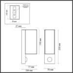 4390/2W HIGHTECH ODL23 000 черный/металл/пвх стойкий к УФ излучению Настенный светильник с датчиком движения IP44 LED GU10 14W MOTTO — изображение 2
