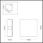 4258/8WL HIGHTECH ODL21 333 белый/металл Настенный светильник IP20 LED 8W 444Лм 3000K VISTA — изображение 2