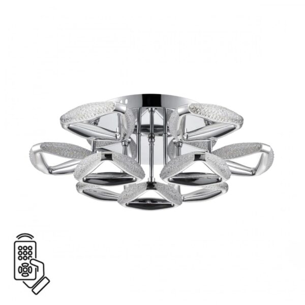 8239/9CL LEDIO LN25 000 хром, металл/пластик Люстра потолочная с ПДУ LED 120W 3000-6000K 220V RUANA