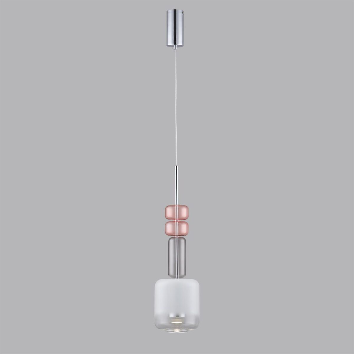 6505/1 SUSPENTIONI LN26 385 хром, розовый, белый Подвес GU10 50W 220V VERONA — изображение 3