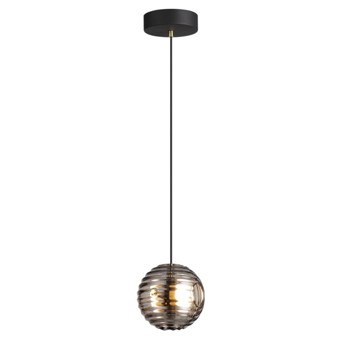 5041/12L L-VISION ODL24 531 черн./золото/дымчатый/металл/стеко Подвес LED 12W 4000К 1526Лм TRONI — изображение 3