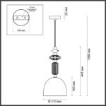 4861/1C CLASSIC ODL_EX21 131 золото/разноцветн./керамика/стекло Подвес E14 1*40W CANDY — изображение 3