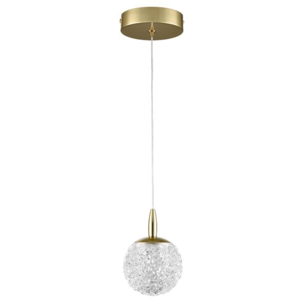 8080/1A LEDIO LN25 000  золото/прозрачный, металл/акрил Подвесной светильник LED 3W 4000K 220V TRINO