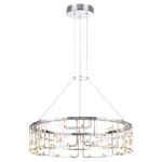 7059/44L HIGHTECH ODL26 287 Подвесной светильник нерж/сталь хром IP20 LED 44W 3960Лм 3000K 220V ZAHA — изображение 2