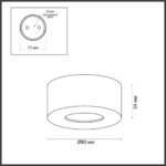 4283/7CL HIGHTECH ODL22 337 черный/металл Потолочный светильник IP20 LED 7W 771Лм 3000K BENE