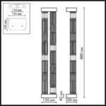 5456/60WL L-VISION ODL_EX26 045 темный сатин.никель/терракот/черный Настенный светильник LED 60W 4000K COLLIER
