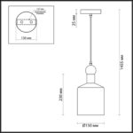 4085/1 PENDANT ODL19 417 темн.серый/золотой Подвес Е27 1*40W 220V BOLLI — изображение 2