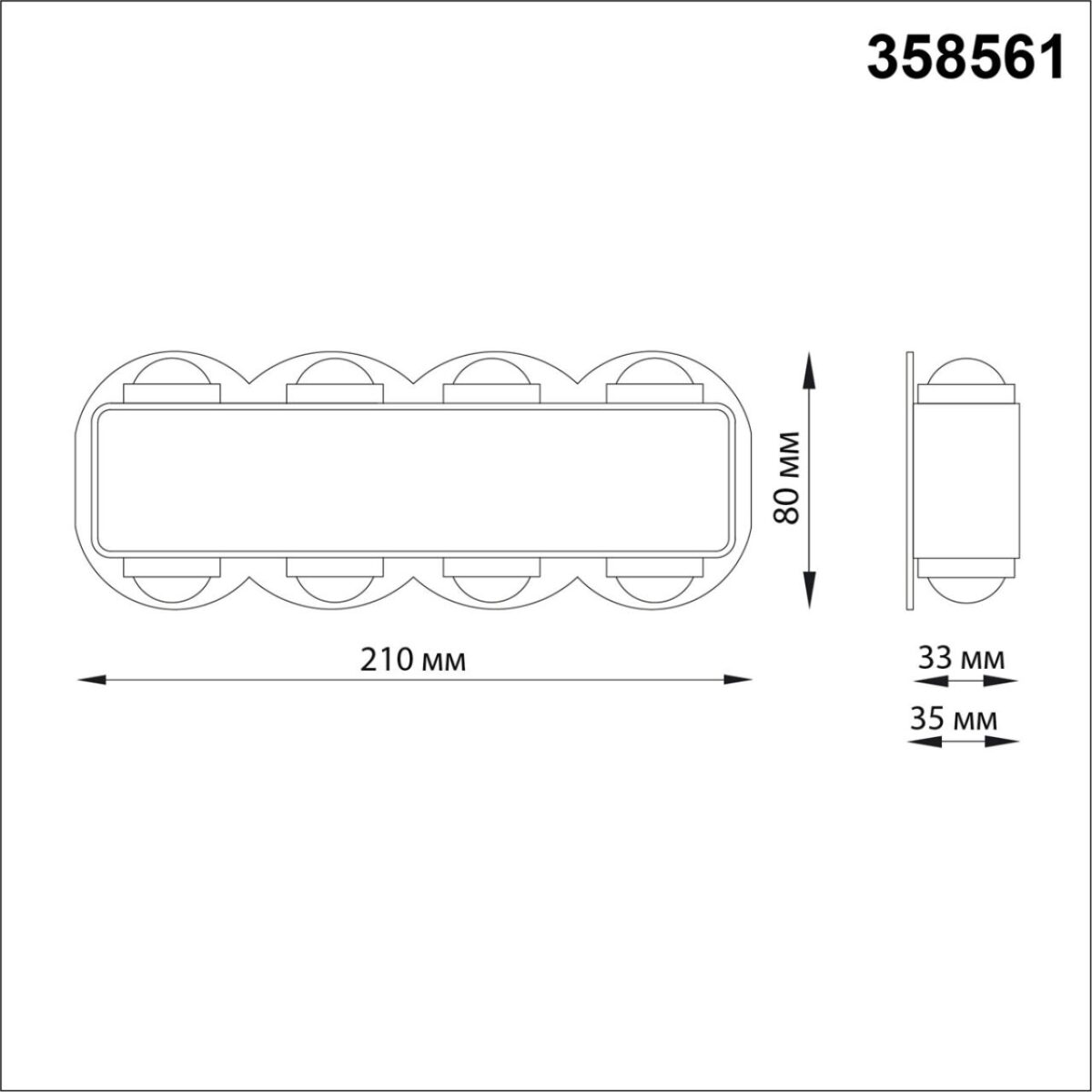 358561 STREET NT21 734 темно-серый Ландшафтный настенный светильник IP54 LED 4000K 8W 85-265V CALLE — изображение 2