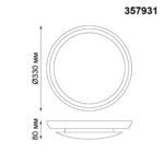 357931 OVER NT19 133 белый гипс Накладной светильник IP20 LED 3000К 7W 220V CAIL — изображение 3