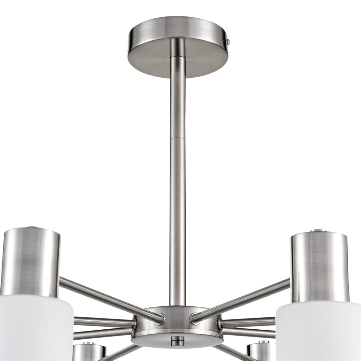 8099/8C COMFI LN26 105 никель/белый металл/стекло Люстра потолочная Е14 8*40W 220V MAVE — изображение 2