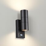 4389/2W HIGHTECH ODL23 000 черный/металл/пвх стойкий к УФ излучению Настенный светильник с датчиком движения IP44 LED GU10 14W MOTTO — изображение 2