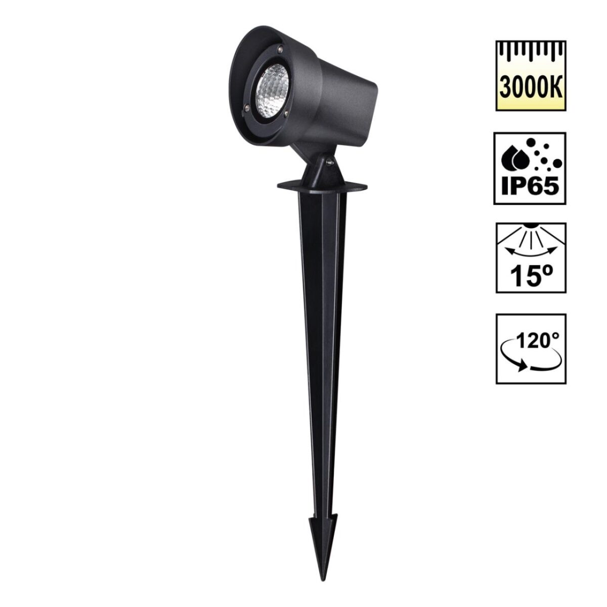 359218 STREET NT23 790 черный Светильник ландшафтный светодиодный грунтовой IP65 LED 13W 110-240V 1040Лм 3000К LANDSCAPE — изображение 1