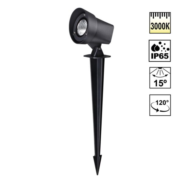 359218 STREET NT23 790 черный Светильник ландшафтный светодиодный грунтовой IP65 LED 13W 110-240V 1040Лм 3000К LANDSCAPE
