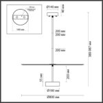 7035/20CL L-VISION ODL25 189 Потолочный светильник металл/фетр/акрил/бронза/белый/серый IP20 1*20W 3000K 220V FELT — изображение 2