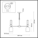 5235/5 MODERNI LN26 151 хром Люстра E27 5*40W 220V GILLIAN — изображение 3