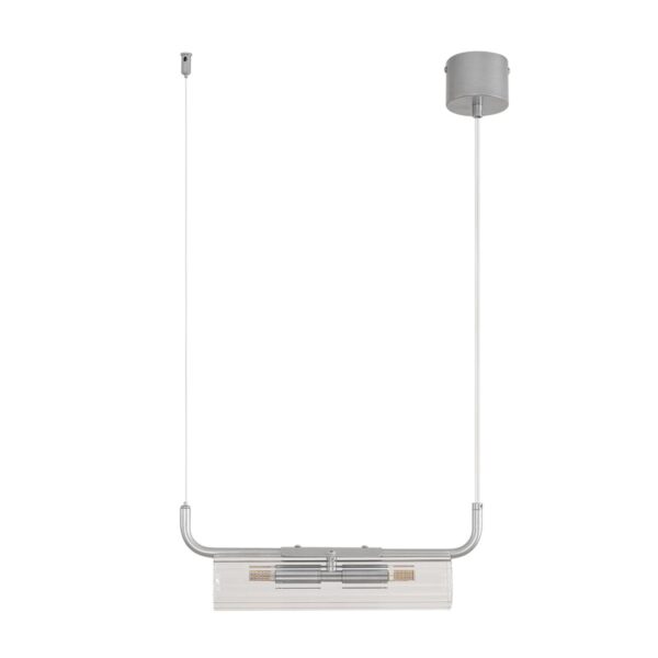 8258/2 SUSPENTIONI LN26 286 серебро/прозрачный, металл/стекло Подвес G9 2*20W 220V TORONTO