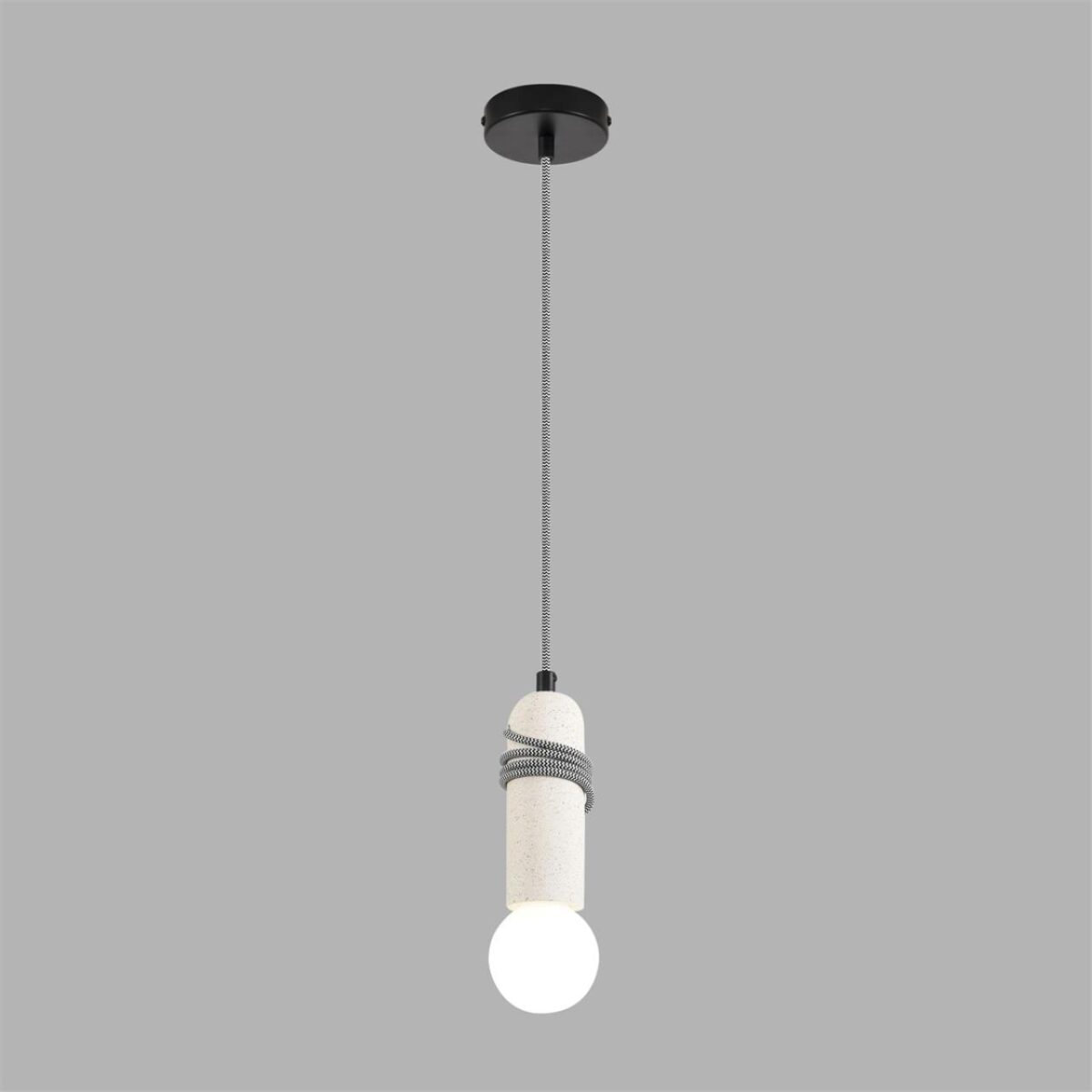 8363/1A ECO LN26 330 черный/белый, металл/бетон Подвес E27 LED 10W 220V TESLA — изображение 2