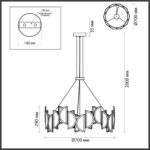 5447/40L L-VISION ODL_EX25 085 Люстра бронзовый/металл/акрил/искусственный алебастр IP20 LED 40W 3000K 220V TOSCANA