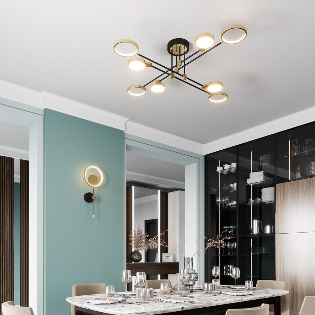 4322/15WL MIDCENT ODL22 305 металл/черный с бронзой Настенный светильник IP20 LED 15W 957Лм 3000K DENZEL — изображение 1