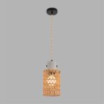 8366/1A ECO LN26 327 черный/серый/бежевый, бетон/металл/джутовый шнур Подвес E27 LED 10W 220V BOHO — изображение 2