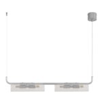 8258/4 SUSPENTIONI LN26 286 серебро/прозрачный, металл/стекло Подвес G9 4*20W 220V TORONTO