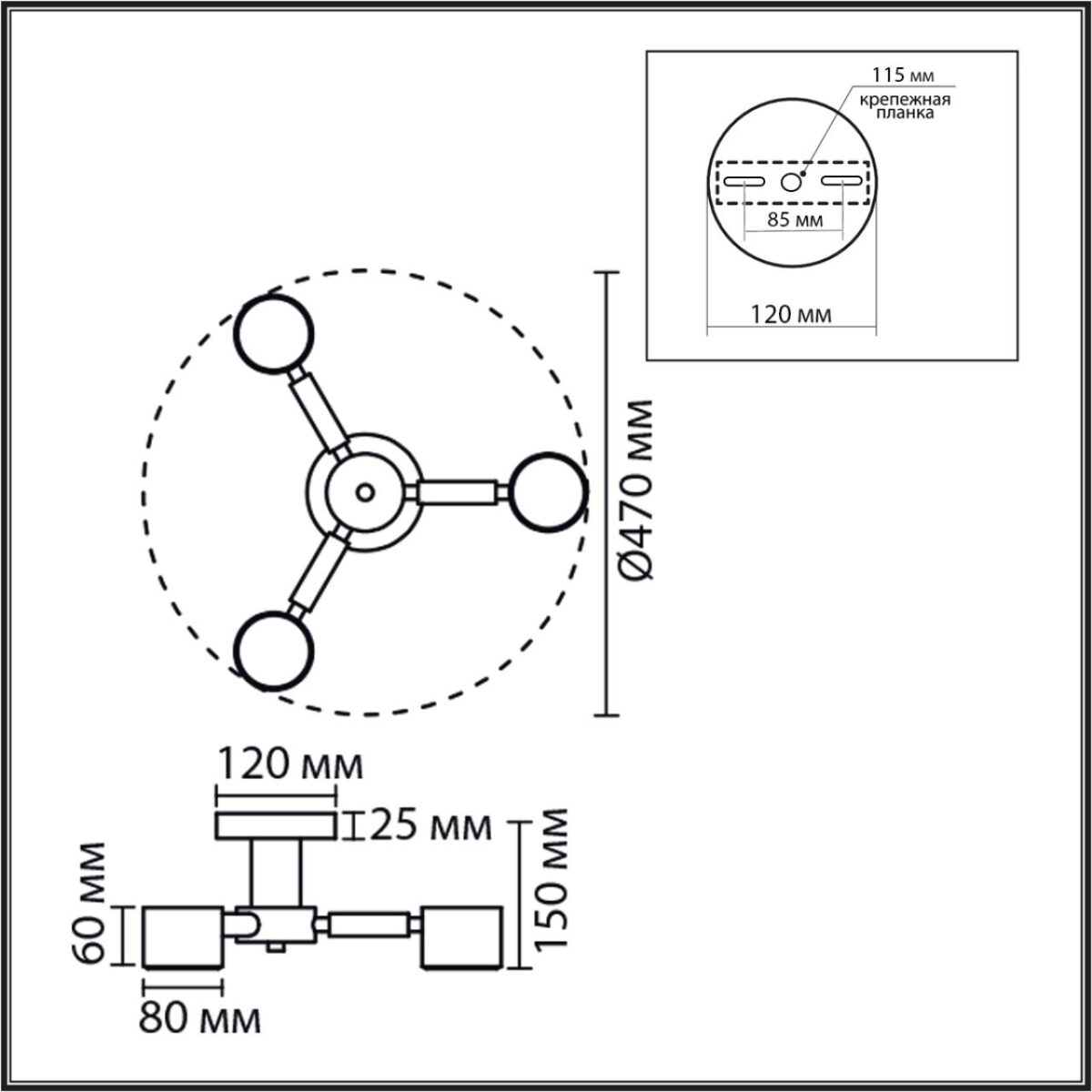 8306/3C COMFI LN26 333 белый, металл/дерево Светильник потолочный GX53 LED 3*7W 220V VUDI — изображение 1