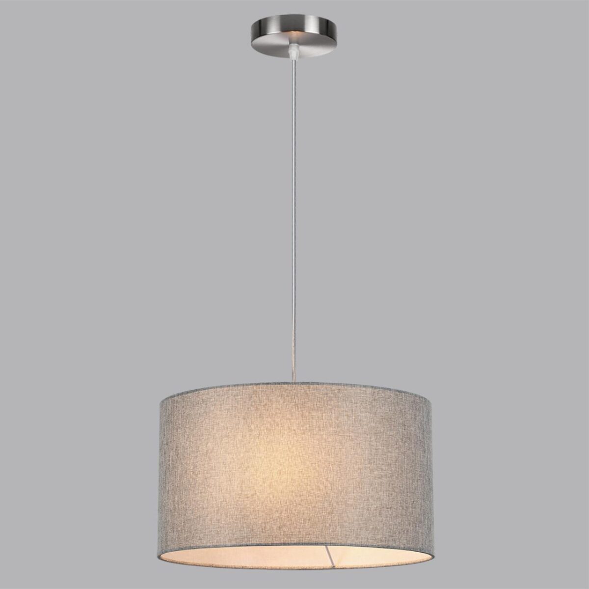8251/2 MODERNI LN26 530  никель/серый, металл/текстиль Подвес Е27 2*60W 220V NIKKI — изображение 3