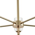 6586/10 MODERNI LN26 132 золото/прозрачный, металл/стекло Люстра подвесная E14 10*40W 220V KASSIA — изображение 3