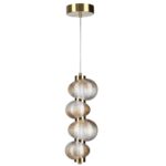 5095/17L L-VISION ODL25 359 латунный/янтарный градиент/металл/стекло Подвес LED 17W 4000K 1948Лм BRUCO