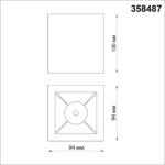 358487 OVER NT20 442 черный/золото Светильник накладной IP20 LED 4000K 10W 220V RECTE — изображение 2