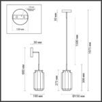 5409/11L HIGHTECH ODL_EX24 105 черный/прозрачный/металл/стекло/акрил Подвесной светильник LED 11W 3000K 720Лм JAM — изображение 3