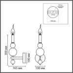 8106/1W MODERNI LN26 130 черный/золото, металл Бра E14 1*40W 220V NANA — изображение 3