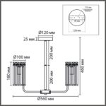 8347/5 CLASSI LN26 155 золото/прозрачный, металл/хрусталь Люстра подвесная E14 5*40W 220V FAVLA