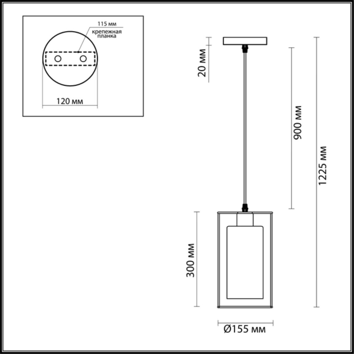 3732/1 SUSPENTIONI LN26 413 белый Подвес E27 1*60W 220V ELLIOT — изображение 2