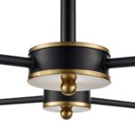 8249/6C COMFI LN 000 черный/античное золото/янтарный, металл/стекло Люстра потолочная Е27 6*60W 220V LANDA