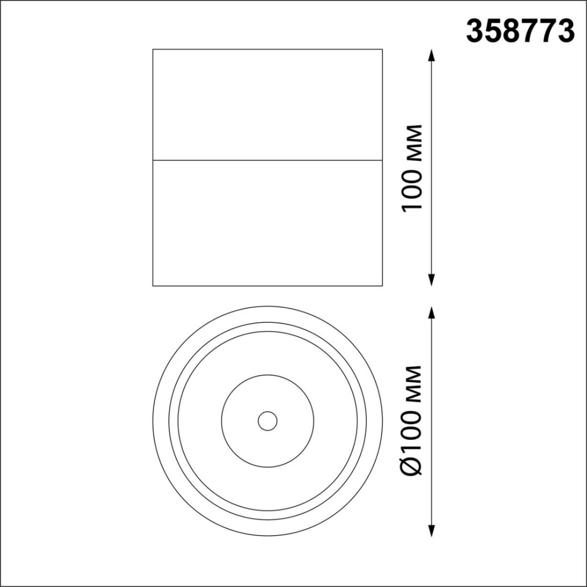 358773 OVER NT21 420 черный Светильник накладной светодиодный IP20 LED 15W 4000K 1300Лм 100-265V GRODA — изображение 2